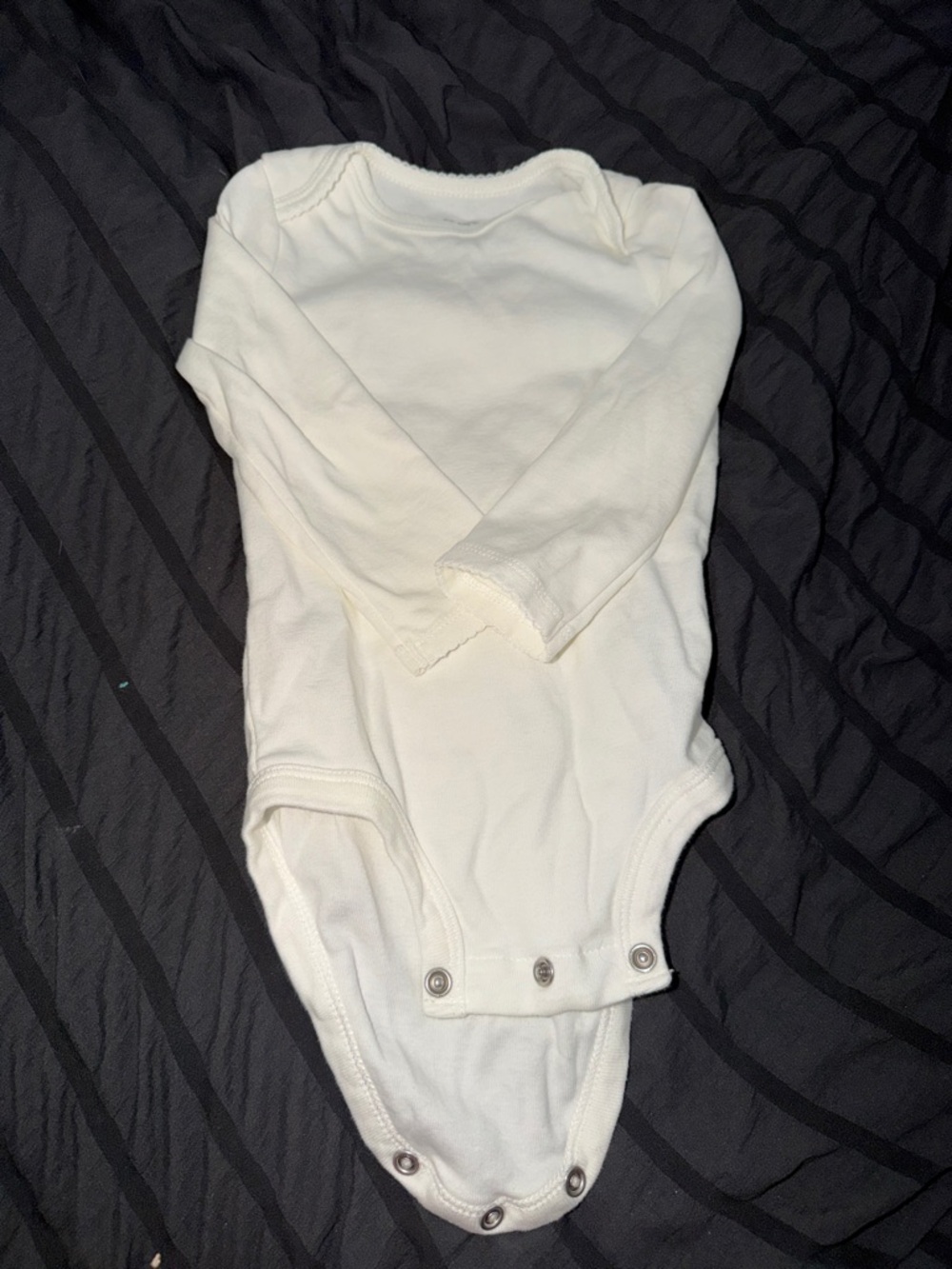 Carter's White Long-Sleeve Baby One-Piece Bodysuit